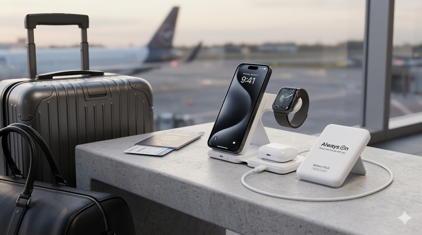 Always On 3-in-1 Wireless Charging Station – iPhone, Apple Watch & AirPods