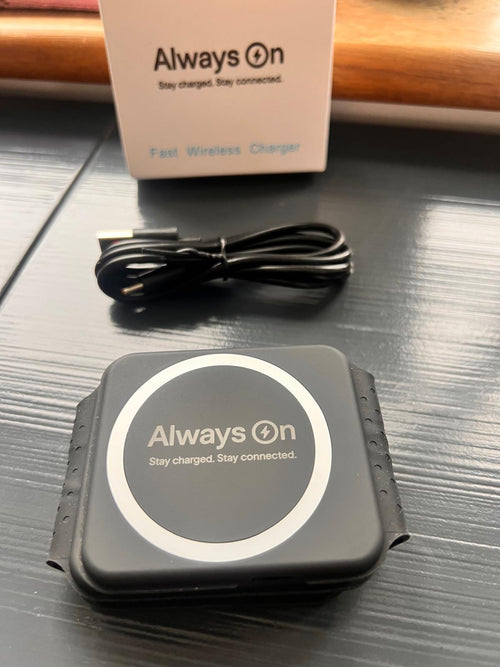 Always On 3-in-1 Wireless Charging Station charging iPhone, Apple Watch and AirPods simultaneously